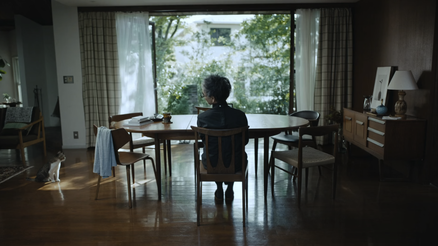 Person at dining table
